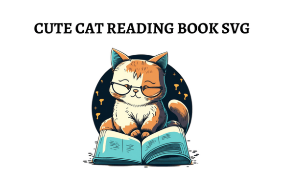Cat Reading a Book SVG Review for Embroidery Projects