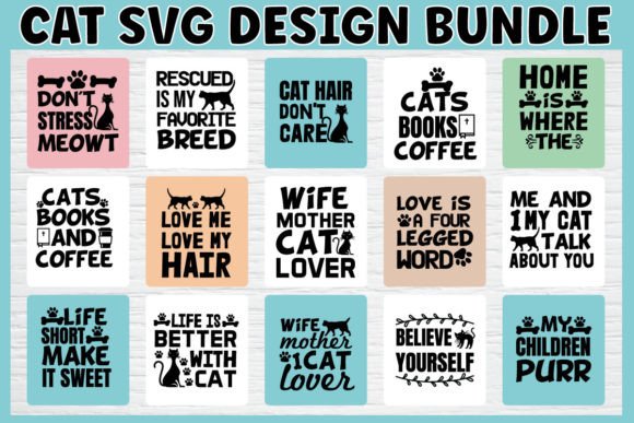 Cat SVG Bundle for Embroidery Projects