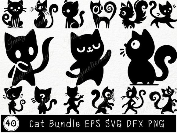 Cute Cat SVG Bundle for Embroidery Projects