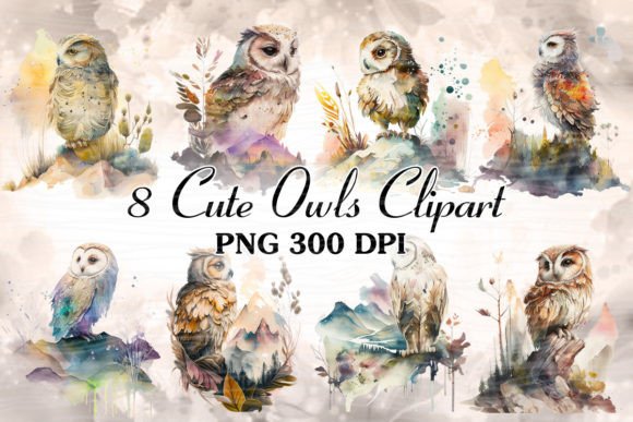 Cute Owl Watercolor ClipArt Review