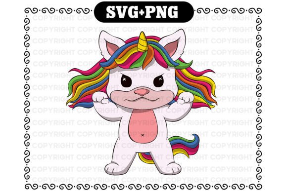 Cute Unicorn Cat Svg and Png Review