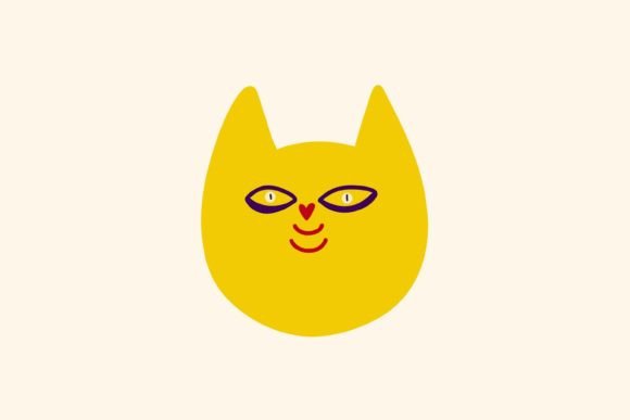 Fancy Yellow Cat Svg Clipart Review