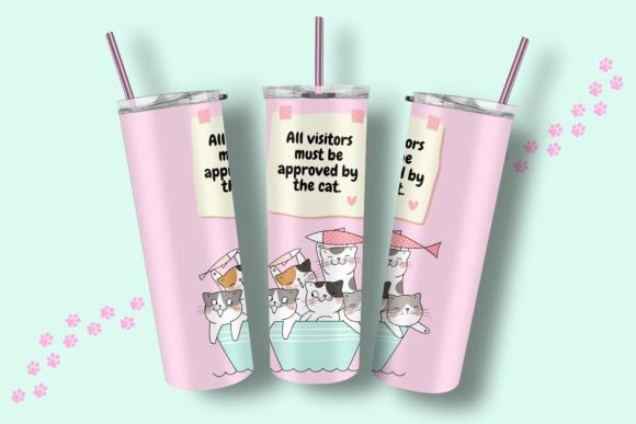 Funny Cute Kittens Tumbler Wrap PNG Review
