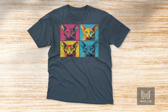 Pop Art Egyptian Mau Four Panels T-shirt Review