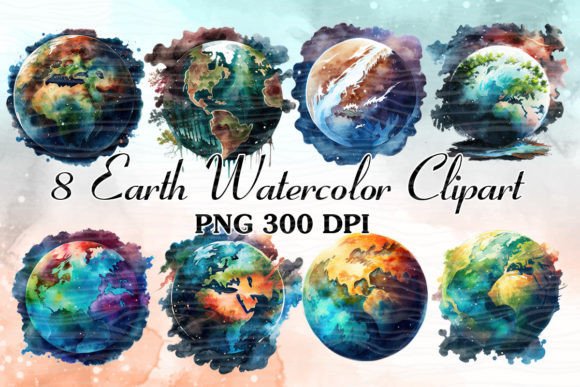 Watercolor Earth Planet Clipart Review